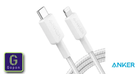 يبل شحن ونقل بيانات من Type-C إلى Lightning طول 1.8 متر 60 واط من أنكر