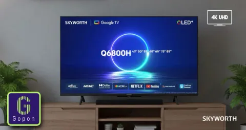 تلفزيون ذكي بنظام أندرويد 75 بوصة QLED بدقة 4K UHD من سكاي وورث