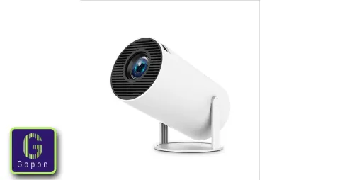 جهاز عرض ذكي محمول بدقة HD مع اتصال WiFi ثنائي النطاق ت تشغيل عن بعد، وتصحيح تلقائي للصورة مع دعم عرض يصل إلى 130 بوصة