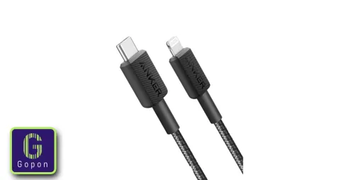 كيبل شحن Lightning إلى Type C بطول 0.9 متر - باللون الاسـود من أنكر