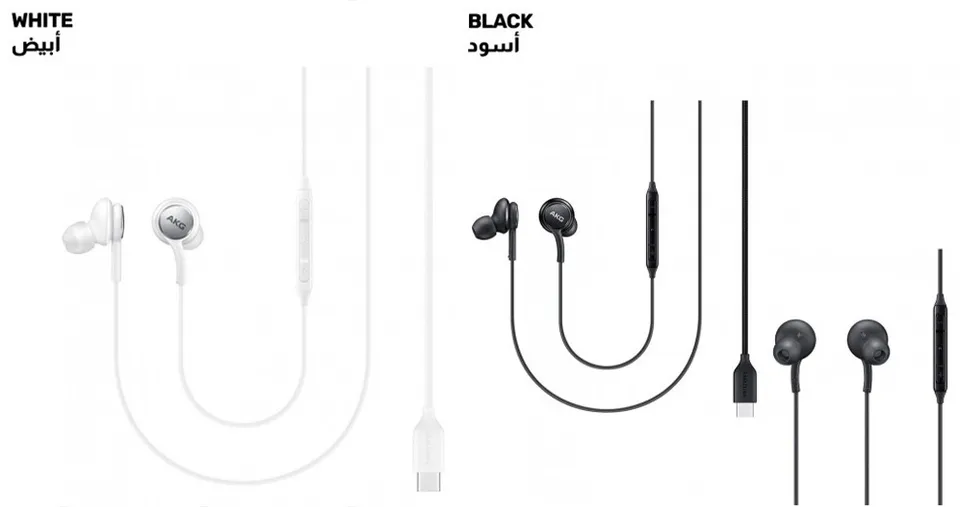 Samsung Type-C Earphone (Colors : Black / White) From Your Choose