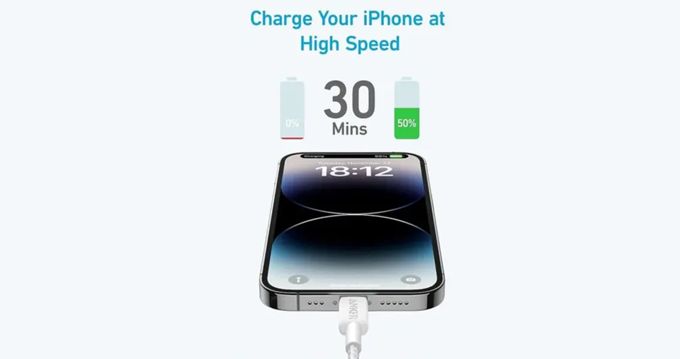 Anker Type-C to Lightning Charging & Data Cable 60W & 1.8m 