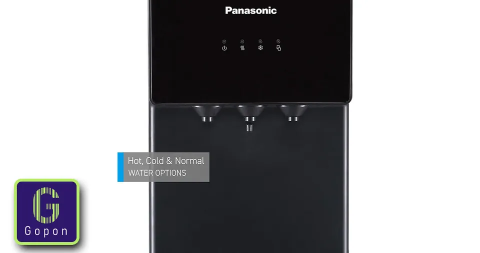 Panasonic 3 Tap 20L Hot & Cold Water Dispenser - Black & Silver