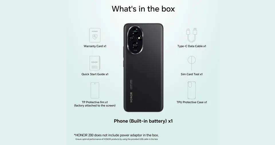 Honor 200 Lite 8GB Ram 256GB Rom 5G - Black