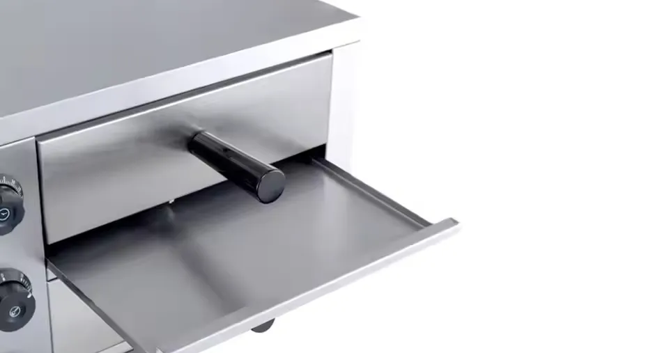 Double Tray Stainless Steel Electric Pizza Oven 3.2KW - Silver