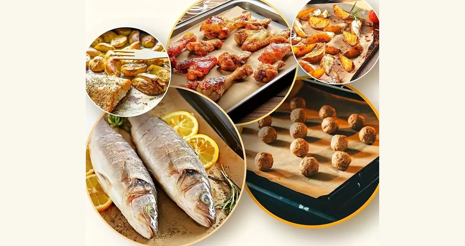 رول ورق خبز غير لاصق 30 سم × 10 أمتار للاستخدامات المتعددة في الفرن والطهي