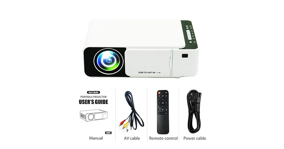 جهاز عرض ذكي Full HD بدقة 1080p وشاشة 170 بوصة مع عرض لاسلكي وت صحيح الانحراف