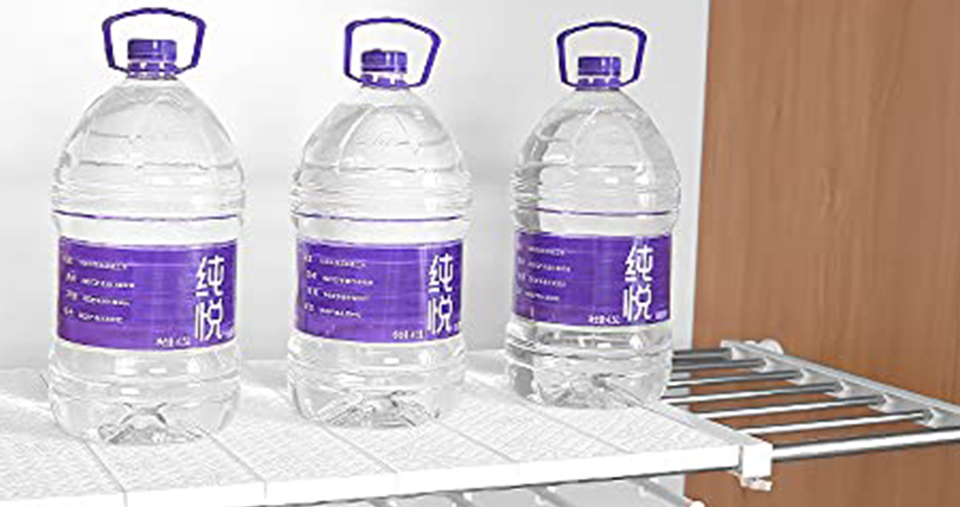 رف تلسكوبي قابل لل تعديل والتمدد مع أنابيب فولاذية معززة، لتنظيم التخزين في الحمام، المطبخ، والخزائن