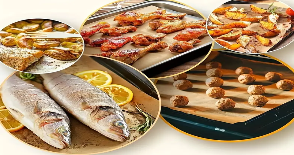 لفة ورق خبز غير لاصق 30 سم × 10 أمتار للاستخدامات المتعددة في الفرن والطهي