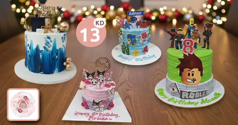كيك أطفال 6 إنش بـ 3 طبقات مثالية لأعياد الميلاد والمناسبات الخاصة 🎂