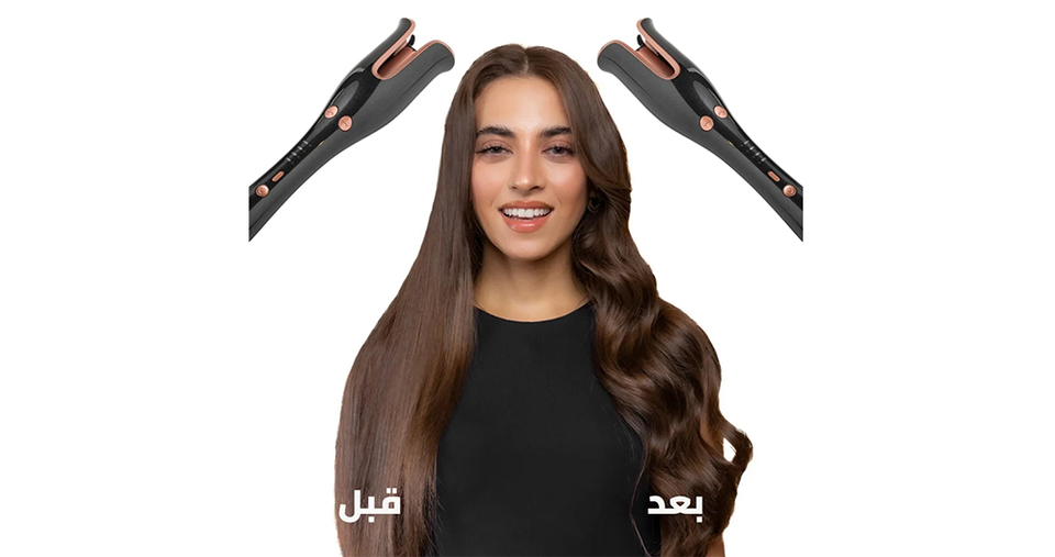 كـواية جعيد الشعر الأوتوماتيكية الدوارة بسيراميك مع 4 أوضاع حرارة وتحكم مزدوج الاتجاه، وشاشة LED بقدرة 34 واط من جوي