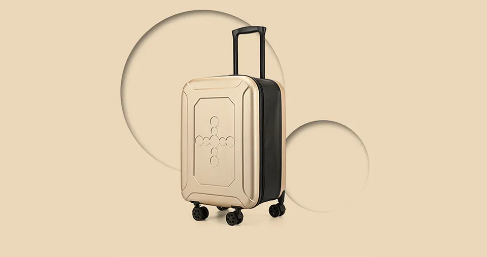 حقيبة سفر قابلة للطي والتوسيع مع عجلات دوّارة 360 درجـة وقفل رقمي – مقاس 20 بوصة
