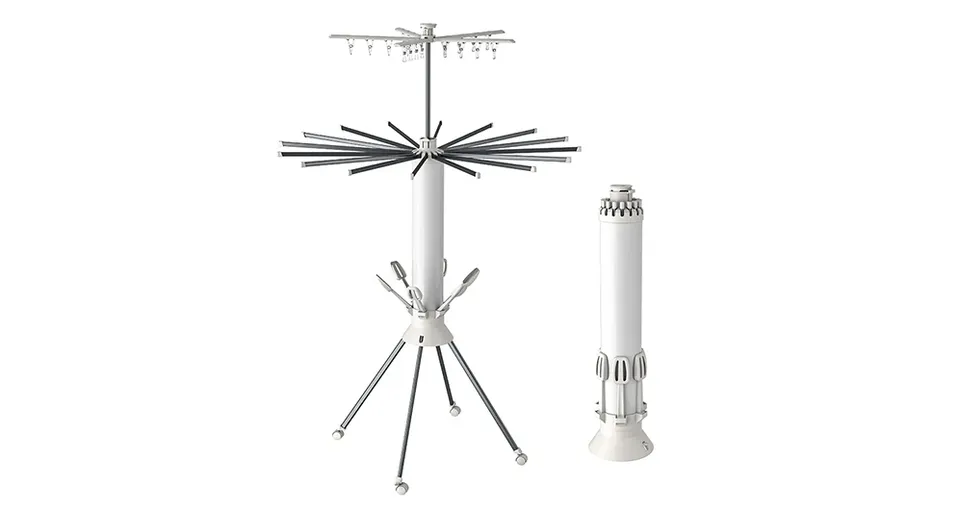 Premium Octopus Folding Clothes Drying Rack with Multi-Layer Adjustable Hangers With Aluminium Alloy Frame & Universal Wheels