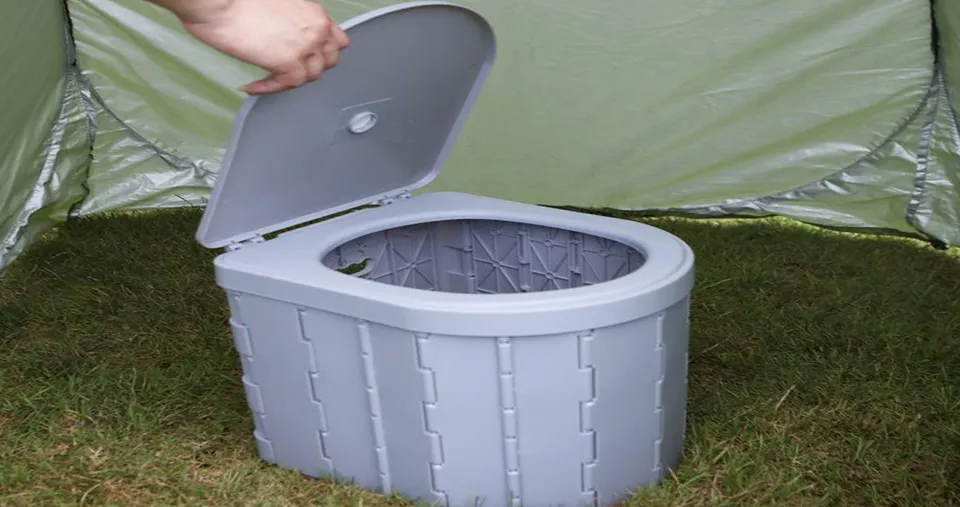 Portable Foldable Toilet Bucket & Trash Can for Outdoor & Camping