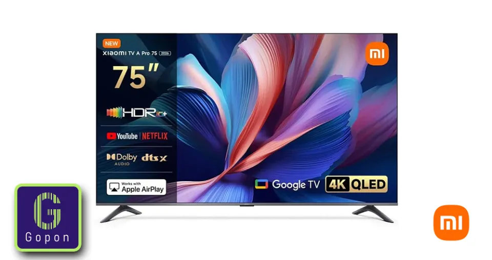 تلفزيون ذكي ايه برو 75 بوصة جوجل QLED بدقـة 4K موديـل 2026 من شـاومي