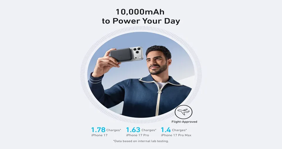 Anker 10000mAh 15W Magnetic Power Bank - Black