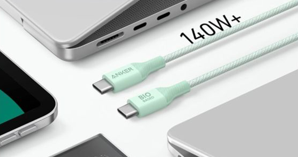 كيبل USB-C إلى USB-C بطول 1.8 متر 140 واط من أنكر