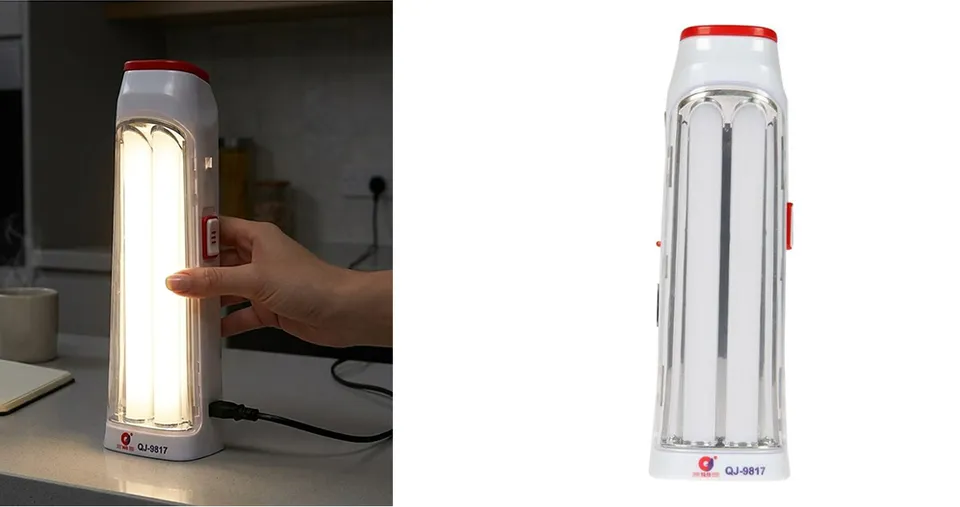Rechargeable LED Emergency Lamp with Solar Panel 4000mAh
