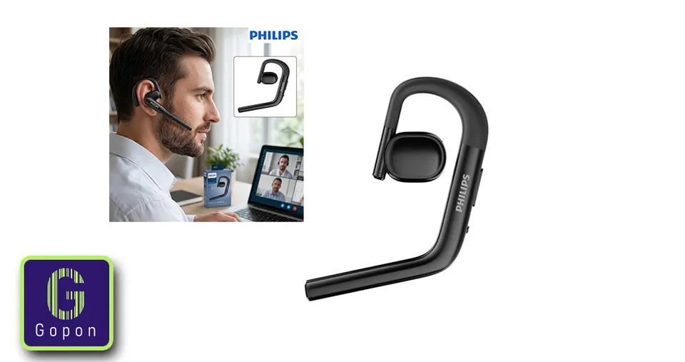 Philips TAL2020 Single-Ear Bluetooth Headset - Black