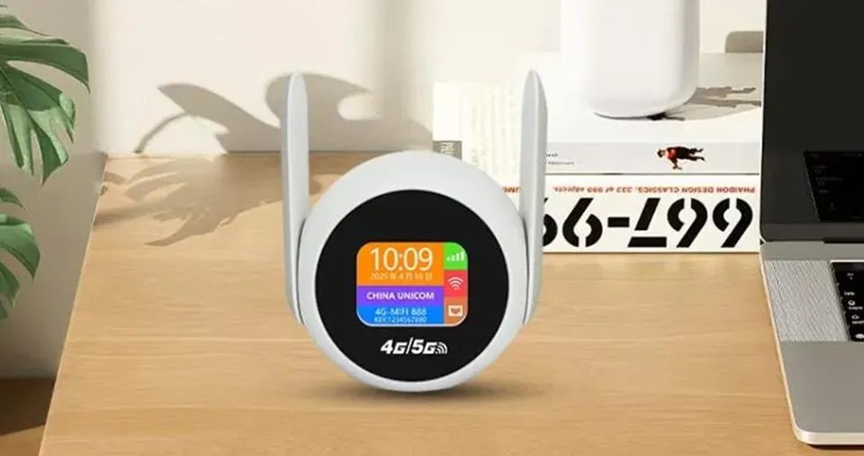 راوتر CPE Q50 لاسلكي 4G/5G LTE بتقنية WiFi 6 مع شريحة نانو SIM وهوائيين ومنفذ LAN